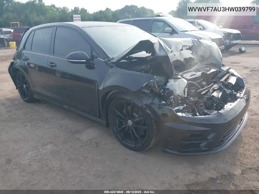 2017 Volkswagen Golf R 4-Door W/Dcc Navigation VIN: WVWVF7AU3HW039799 Lot: 42474640
