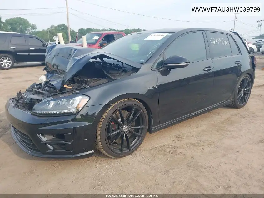 2017 Volkswagen Golf R 4-Door W/Dcc Navigation VIN: WVWVF7AU3HW039799 Lot: 42474640