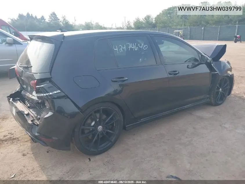 2017 Volkswagen Golf R 4-Door W/Dcc Navigation VIN: WVWVF7AU3HW039799 Lot: 42474640