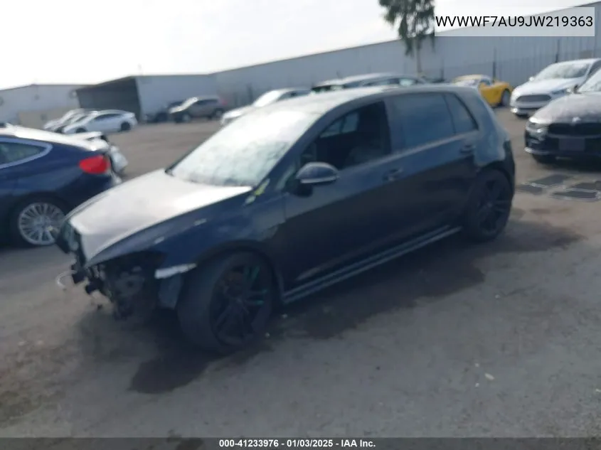 2018 Volkswagen Golf R 2.0T W/Dcc Navigation VIN: WVWWF7AU9JW219363 Lot: 41233976