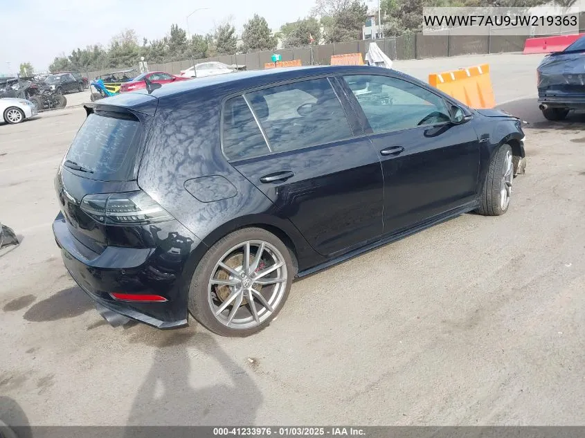 2018 Volkswagen Golf R 2.0T W/Dcc Navigation VIN: WVWWF7AU9JW219363 Lot: 41233976