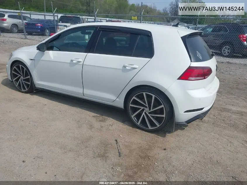 2018 Volkswagen Golf R 2.0T W/Dcc Navigation VIN: WVWWF7AU3JW145244 Lot: 42134417