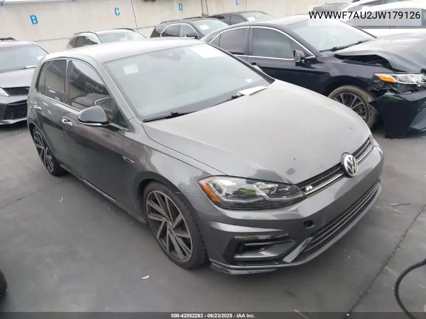 2018 Volkswagen Golf R 2.0T W/Dcc Navigation (M6) VIN: WVWWF7AU2JW179126 Lot: 42552263