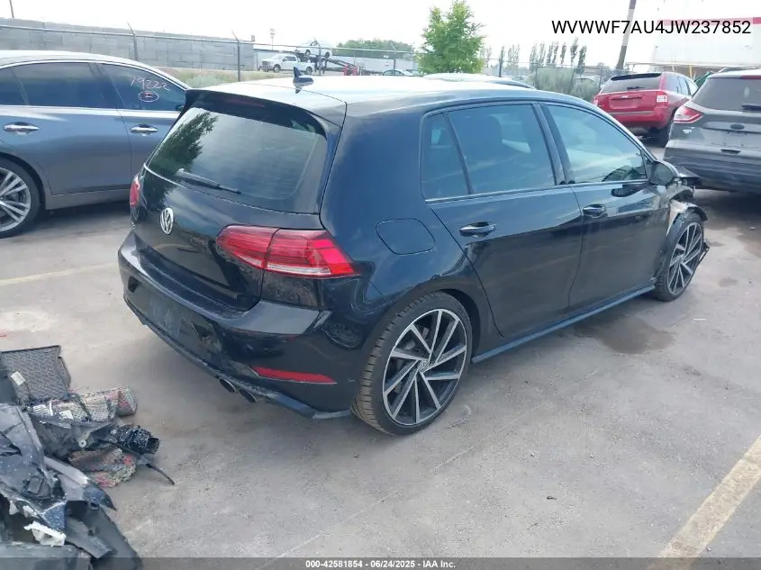 2018 Volkswagen Golf R 2.0T W/Dcc Navigation VIN: WVWWF7AU4JW237852 Lot: 42581854