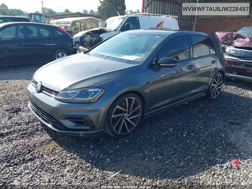 2018 Volkswagen Golf R 2.0T W/Dcc Navigation (M6) VIN: WVWWF7AU8JW228457 Lot: 42612655