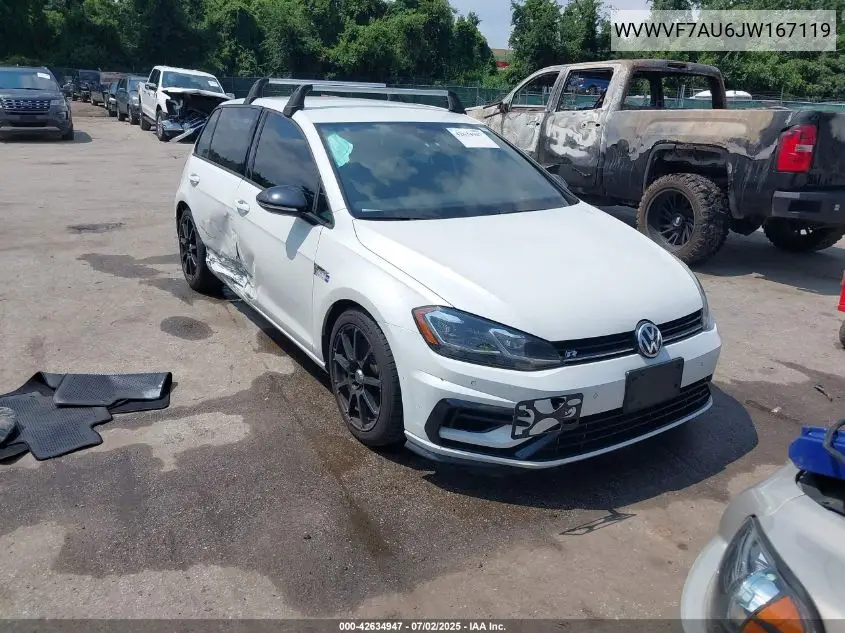 2018 Volkswagen Golf R 2.0T W/Dcc Navigation VIN: WVWVF7AU6JW167119 Lot: 42634947