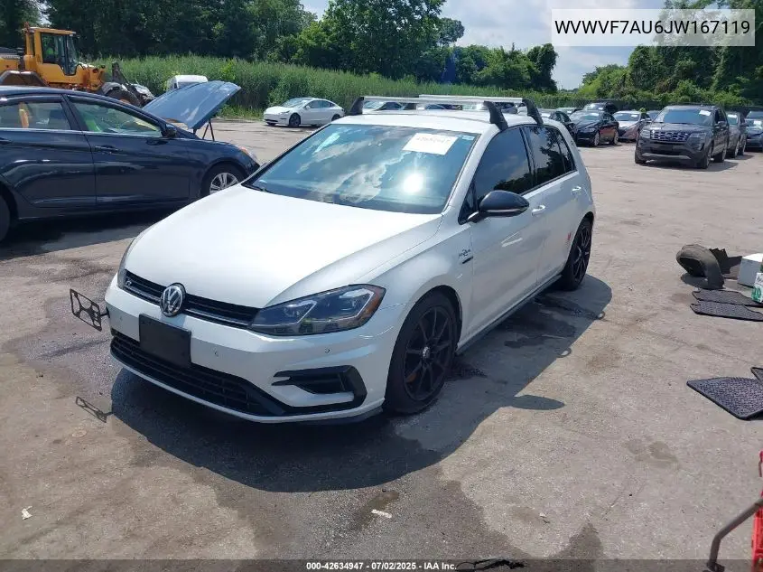 2018 Volkswagen Golf R 2.0T W/Dcc Navigation VIN: WVWVF7AU6JW167119 Lot: 42634947