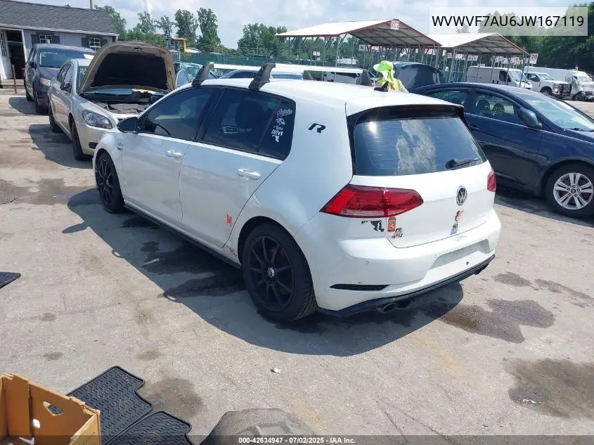 2018 Volkswagen Golf R 2.0T W/Dcc Navigation VIN: WVWVF7AU6JW167119 Lot: 42634947