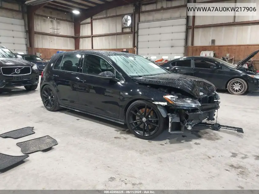 2019 Volkswagen Golf R 2.0T W/Dcc Navigation VIN: WVWWA7AU0KW217906 Lot: 42458225