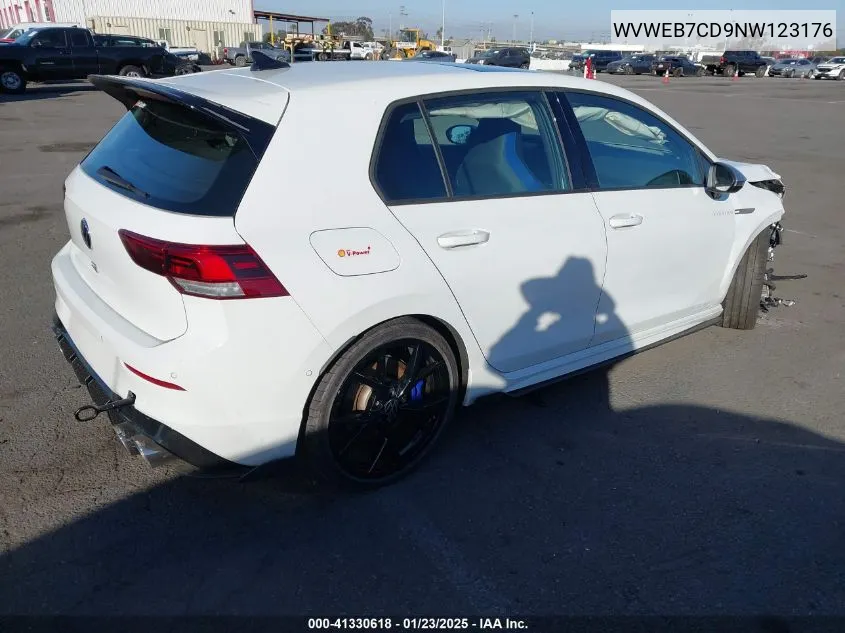 2022 Volkswagen Golf R 2.0T VIN: WVWEB7CD9NW123176 Lot: 41330618