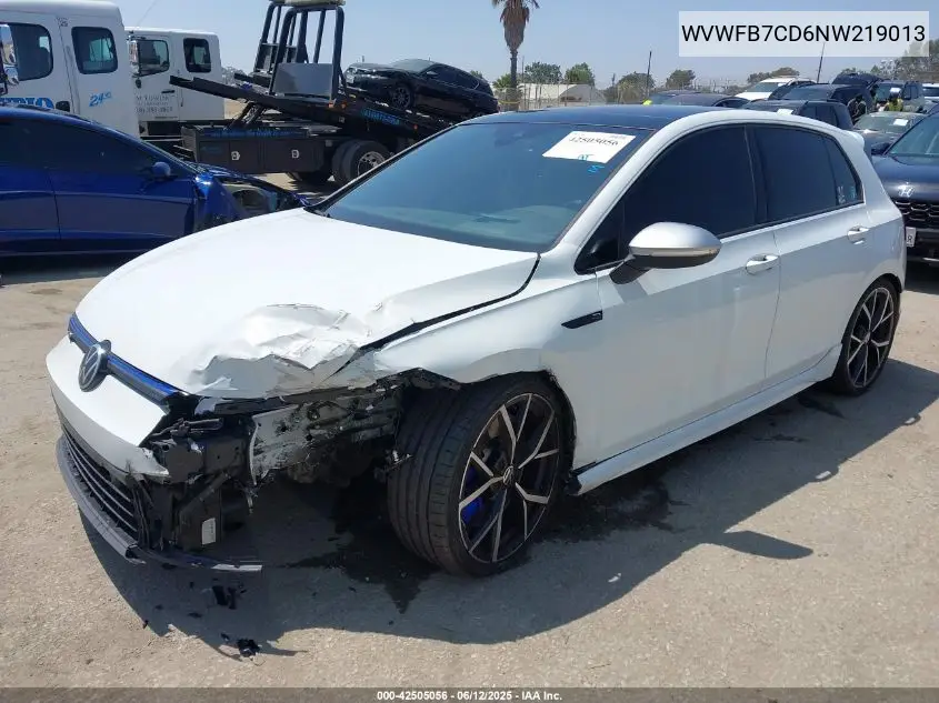 2022 Volkswagen Golf R 2.0T VIN: WVWFB7CD6NW219013 Lot: 42505056