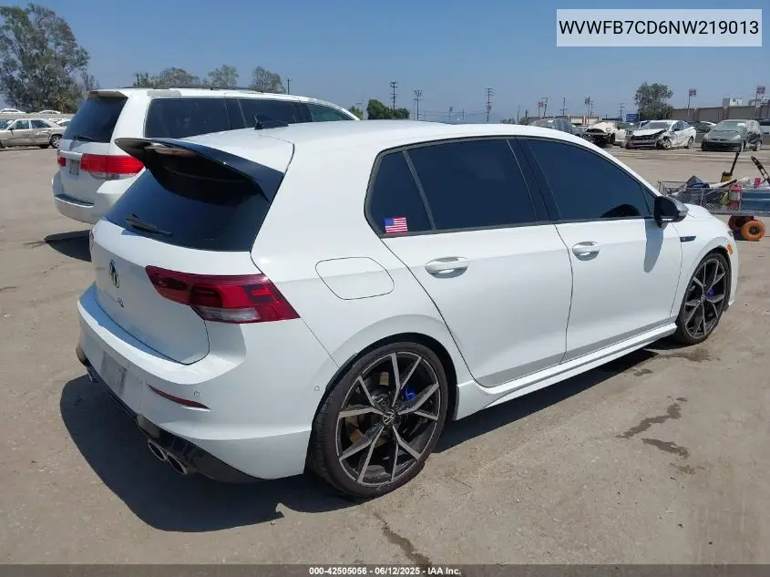 2022 Volkswagen Golf R 2.0T VIN: WVWFB7CD6NW219013 Lot: 42505056