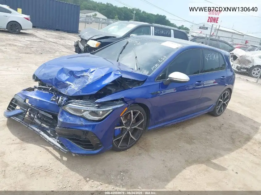 2022 Volkswagen Golf R 2.0T VIN: WVWEB7CDXNW130640 Lot: 42585978