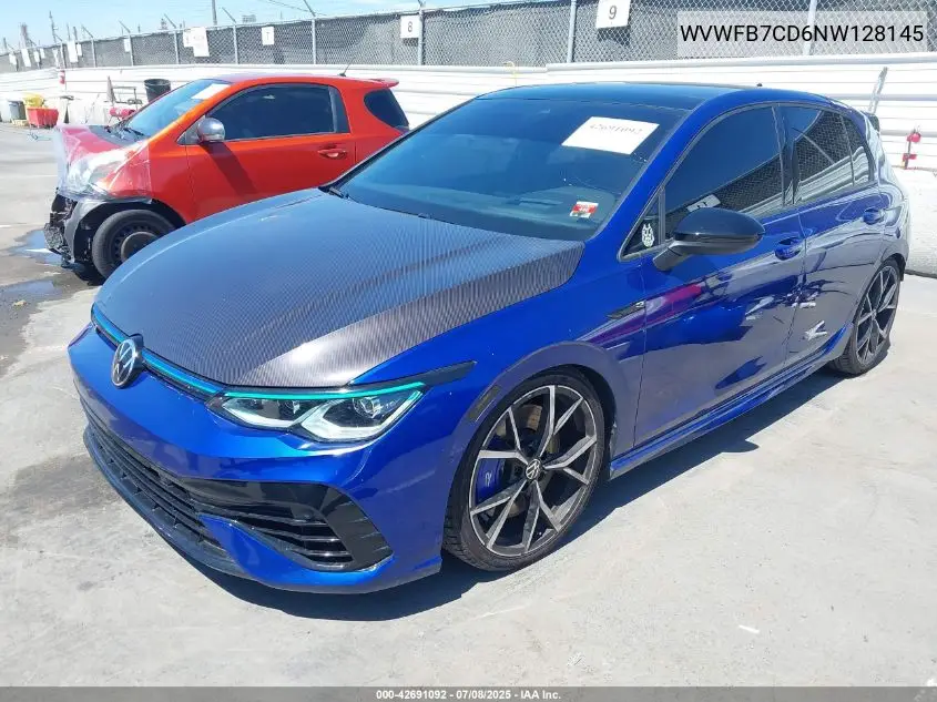 2022 Volkswagen Golf R 2.0T VIN: WVWFB7CD6NW128145 Lot: 42691092