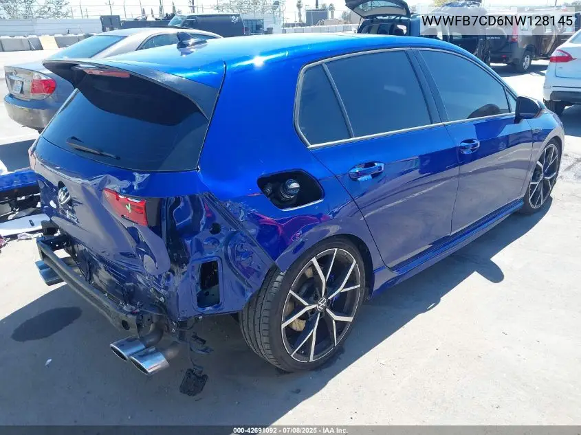 2022 Volkswagen Golf R 2.0T VIN: WVWFB7CD6NW128145 Lot: 42691092