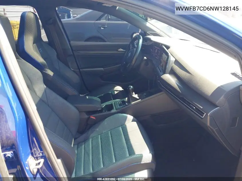 2022 Volkswagen Golf R 2.0T VIN: WVWFB7CD6NW128145 Lot: 42691092