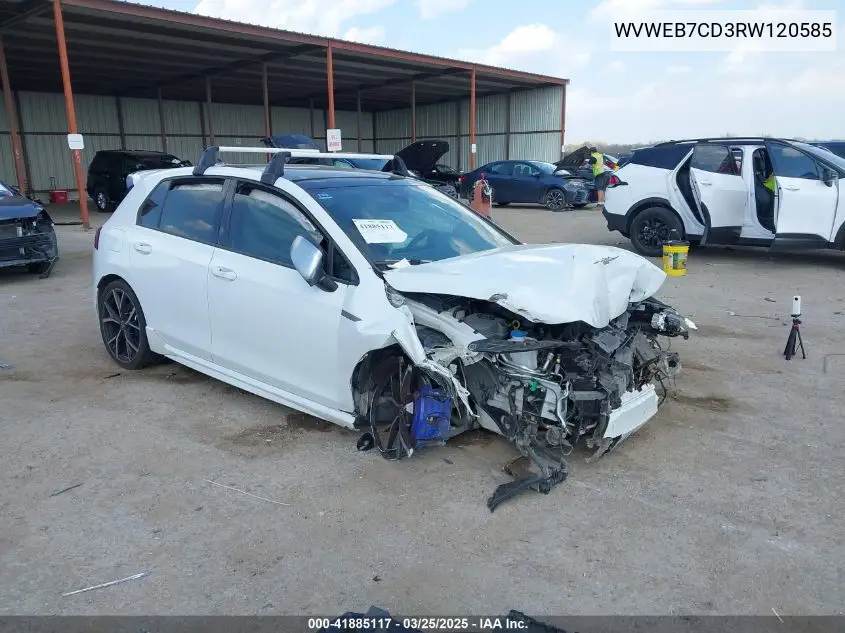 2024 Volkswagen Golf R 2.0T VIN: WVWEB7CD3RW120585 Lot: 41885117