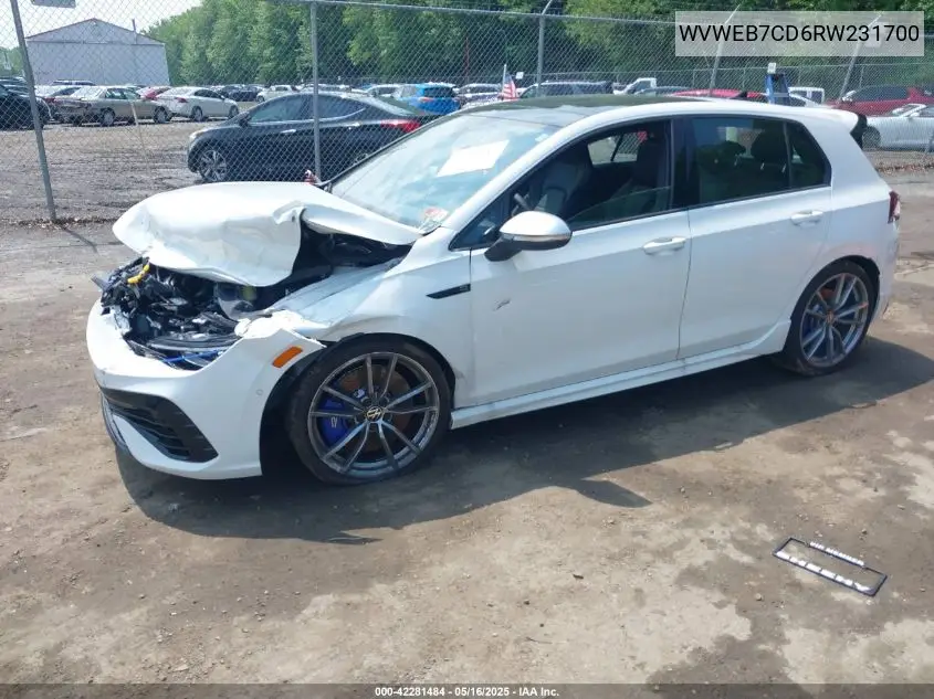 2024 Volkswagen Golf R 2.0T VIN: WVWEB7CD6RW231700 Lot: 42281484