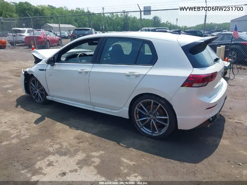 2024 Volkswagen Golf R 2.0T VIN: WVWEB7CD6RW231700 Lot: 42281484