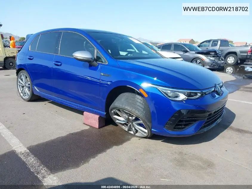 2024 Volkswagen Golf R 2.0T VIN: WVWEB7CD0RW218702 Lot: 42404895