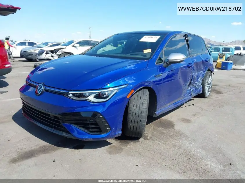 2024 Volkswagen Golf R 2.0T VIN: WVWEB7CD0RW218702 Lot: 42404895