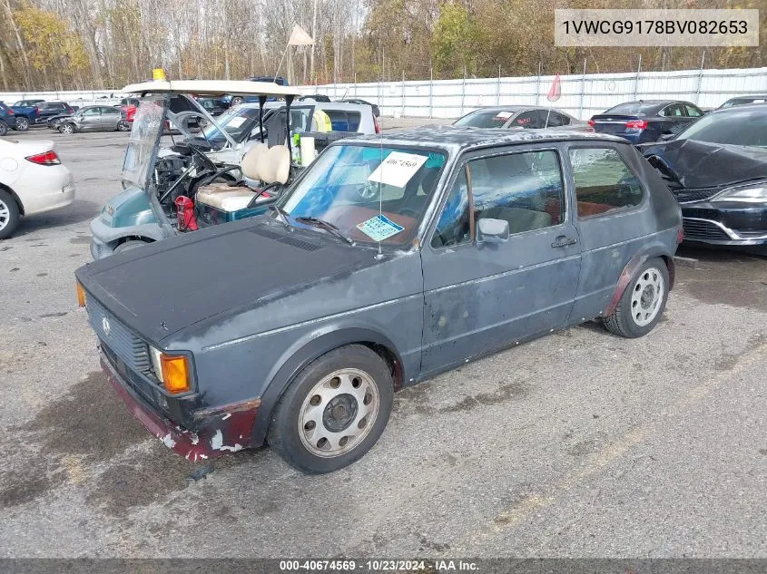 1981 Volkswagen Rabbit Ls Deluxe VIN: 1VWCG9178BV082653 Lot: 40674569