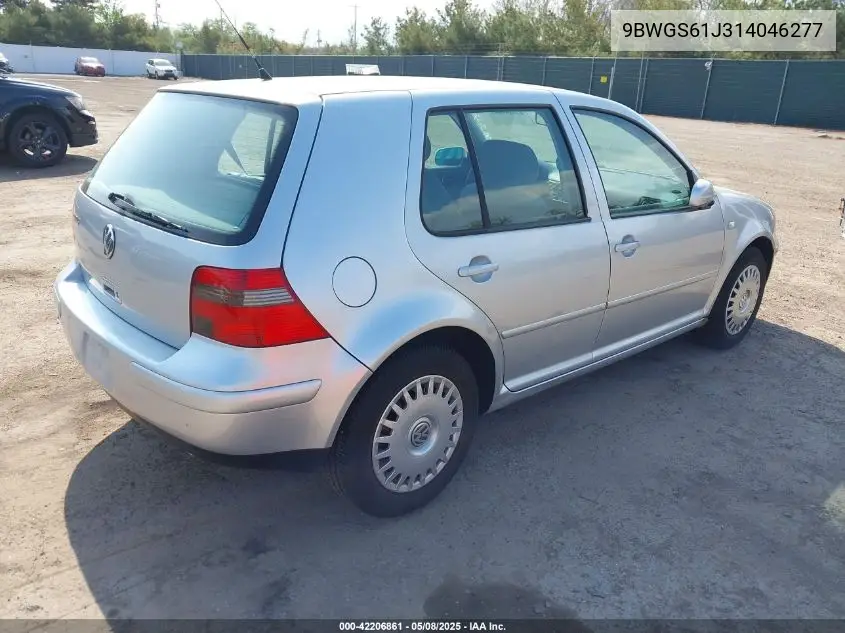 2001 Volkswagen Golf Gls VIN: 9BWGS61J314046277 Lot: 42206861