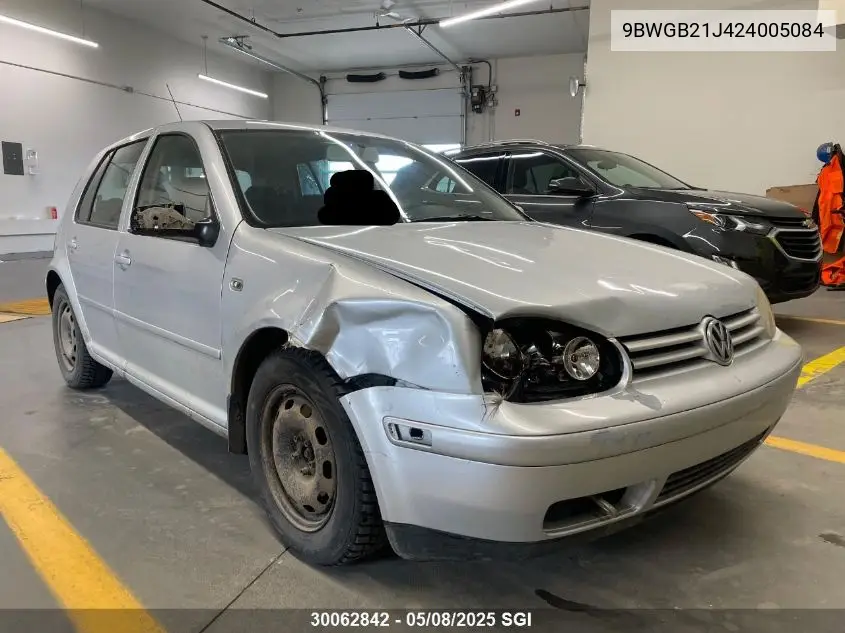 2002 Volkswagen Golf Gls VIN: 9BWGB21J424005084 Lot: 30062842