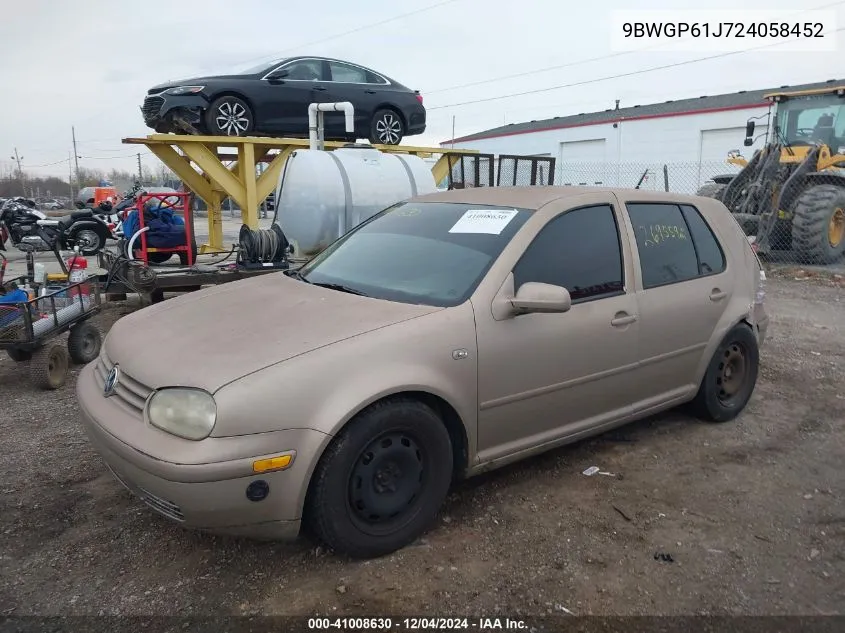 2002 Volkswagen Golf Gls Tdi VIN: 9BWGP61J724058452 Lot: 41008630