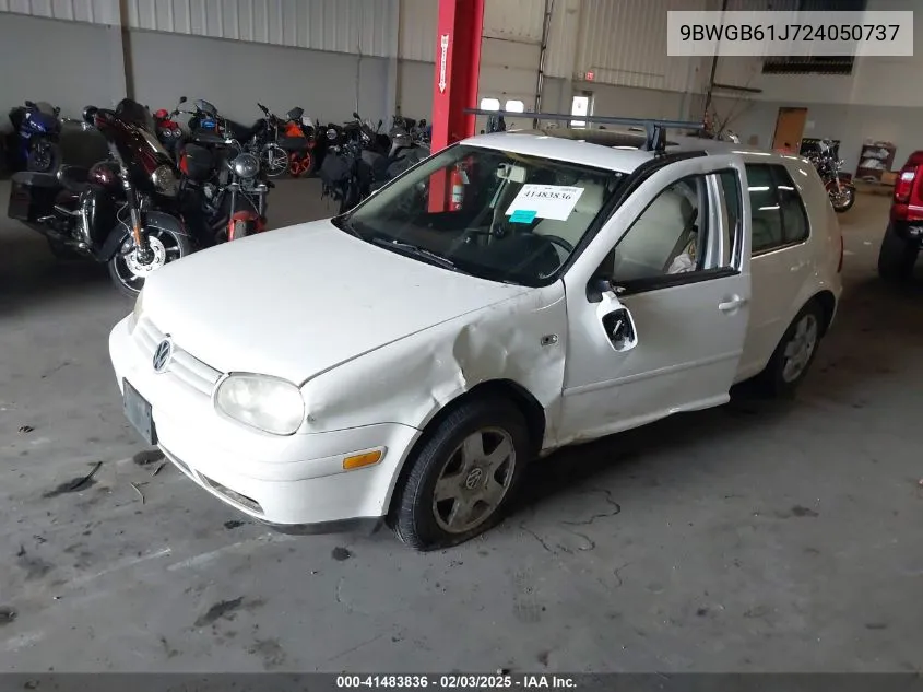 2002 Volkswagen Golf Gls 2.0L VIN: 9BWGB61J724050737 Lot: 41483836