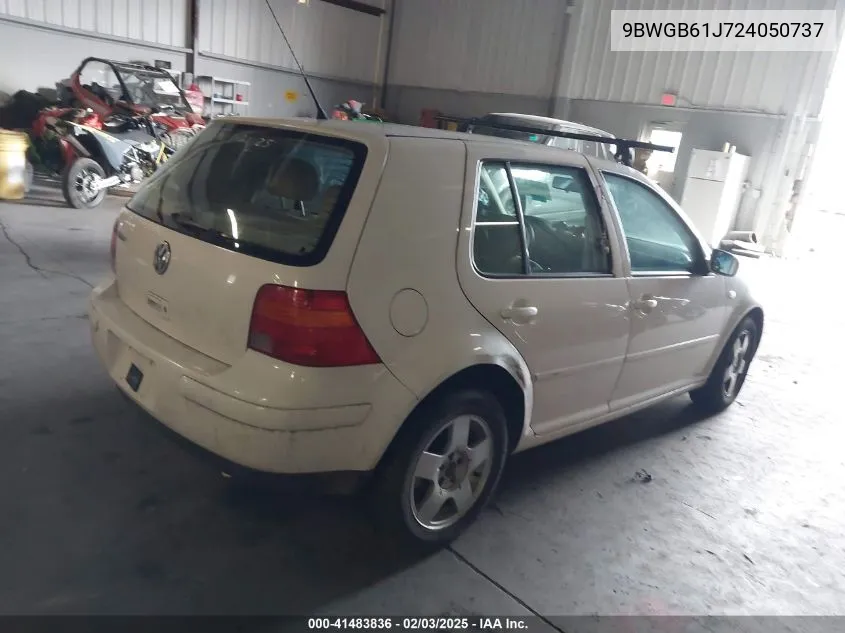 2002 Volkswagen Golf Gls 2.0L VIN: 9BWGB61J724050737 Lot: 41483836