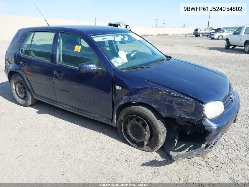 2002 Volkswagen Golf Gl Tdi VIN: 9BWFP61J524054802 Lot: 42153036