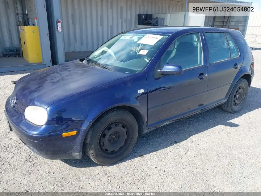 2002 Volkswagen Golf Gl Tdi VIN: 9BWFP61J524054802 Lot: 42153036