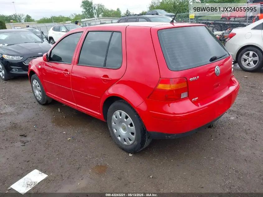 2002 Volkswagen Golf Gls 2.0L VIN: 9BWGB61JX24055995 Lot: 42243221