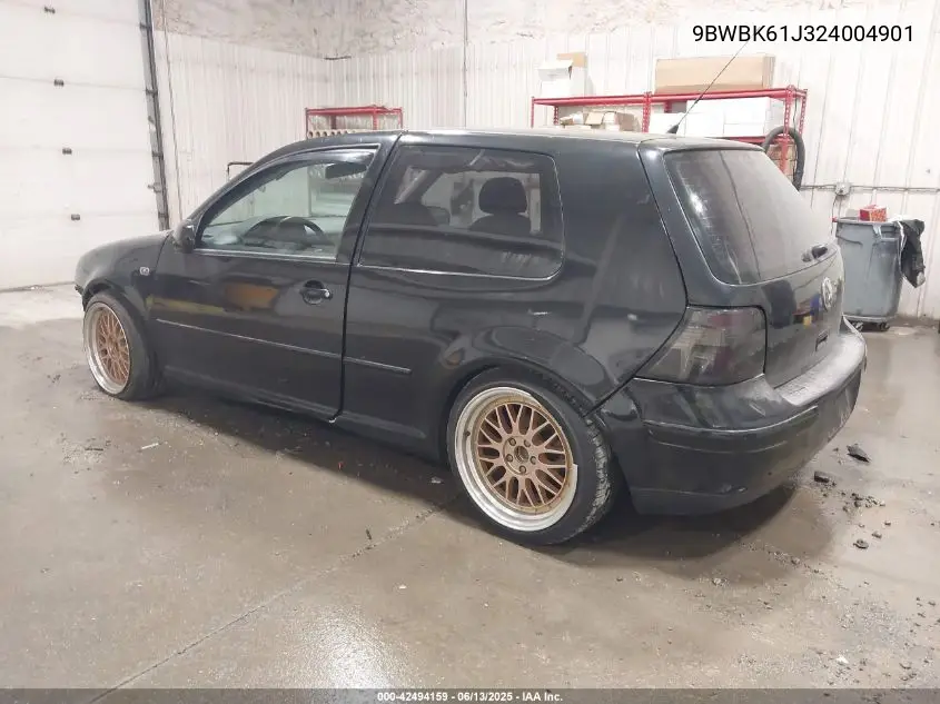 2002 Volkswagen Golf Gl VIN: 9BWBK61J324004901 Lot: 42494159
