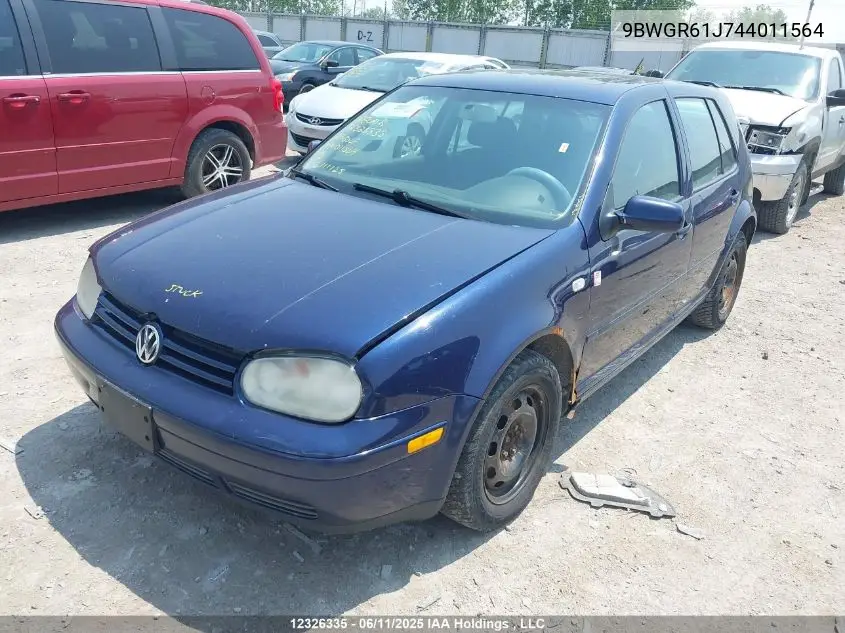 2004 Volkswagen Golf VIN: 9BWGR61J744011564 Lot: 12326335