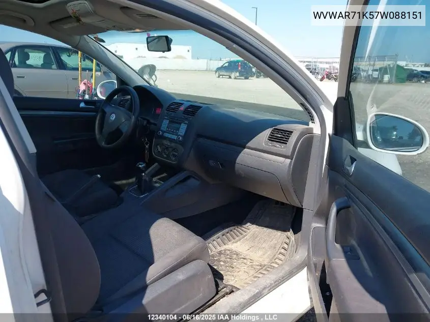 2007 Volkswagen Rabbit VIN: WVWAR71K57W088151 Lot: 12340104