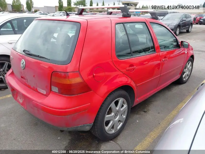 2007 Volkswagen City Golf VIN: 9BWEL41JX74000348 Lot: 40012358