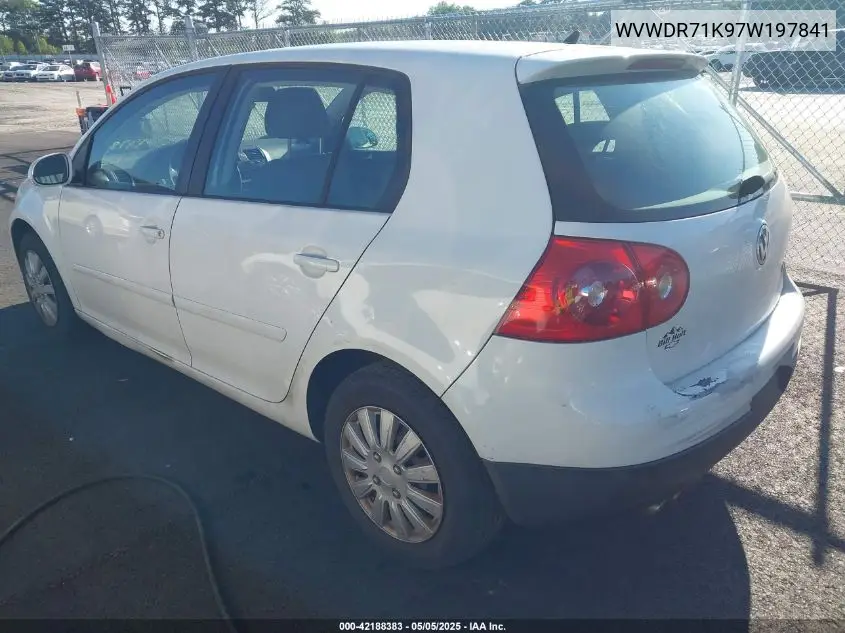 2007 Volkswagen Rabbit 4-Door VIN: WVWDR71K97W197841 Lot: 42188383