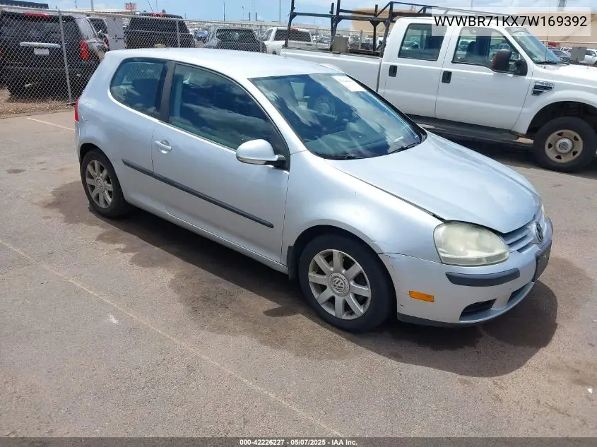 2007 Volkswagen Rabbit 2-Door VIN: WVWBR71KX7W169392 Lot: 42226227