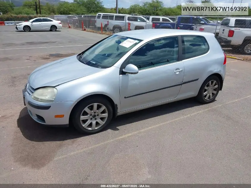 2007 Volkswagen Rabbit 2-Door VIN: WVWBR71KX7W169392 Lot: 42226227