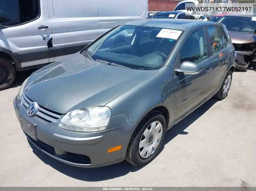 2007 Volkswagen Rabbit 4-Door VIN: WVWDS71K17W052197 Lot: 42636885