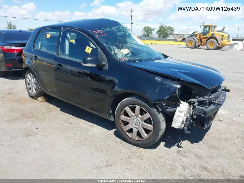 2009 Volkswagen Rabbit S VIN: WVWDA71K09W126439 Lot: 42258490