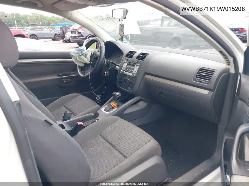 2009 Volkswagen Rabbit S VIN: WVWBB71K19W015208 Lot: 42615524