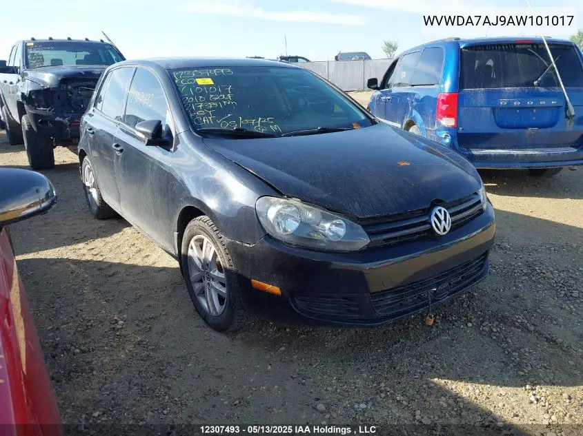 2010 Volkswagen Golf 2.5L Comfortline/2.5L Highline/2.5L Trendline VIN: WVWDA7AJ9AW101017 Lot: 12307493