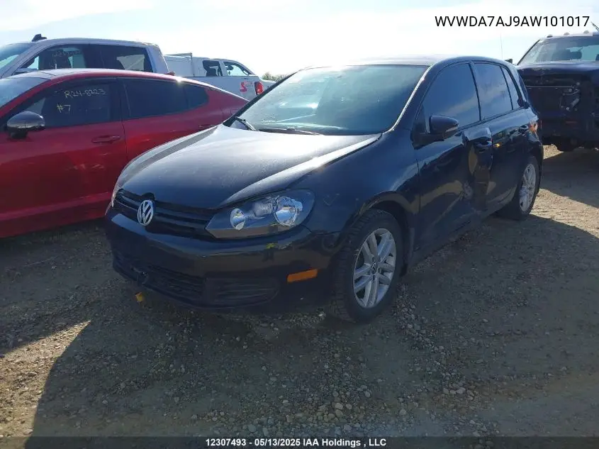2010 Volkswagen Golf 2.5L Comfortline/2.5L Highline/2.5L Trendline VIN: WVWDA7AJ9AW101017 Lot: 12307493