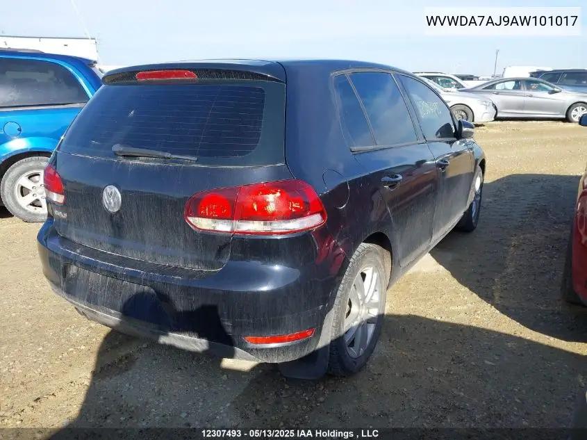 2010 Volkswagen Golf 2.5L Comfortline/2.5L Highline/2.5L Trendline VIN: WVWDA7AJ9AW101017 Lot: 12307493