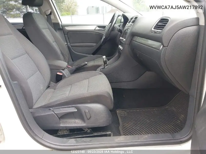 2010 Volkswagen Golf VIN: WVWCA7AJ5AW217892 Lot: 12323148