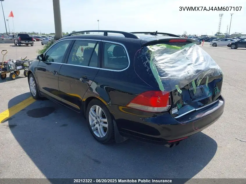 2010 Volkswagen Golf 2.5 VIN: 3VWMX7AJ4AM607107 Lot: 20212322
