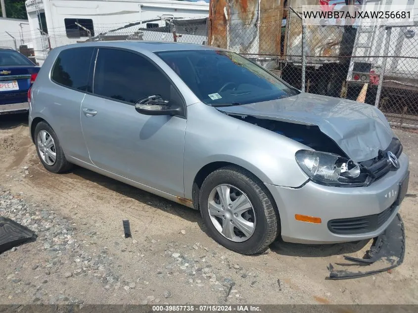 2010 Volkswagen Golf 2-Door VIN: WVWBB7AJXAW256681 Lot: 39857735
